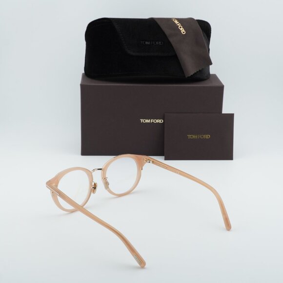 Tom Ford FT5784-D-B 072 Round Eyeglasses 48mm - Milky Pink/Blue Light Block - Picture 8 of 8